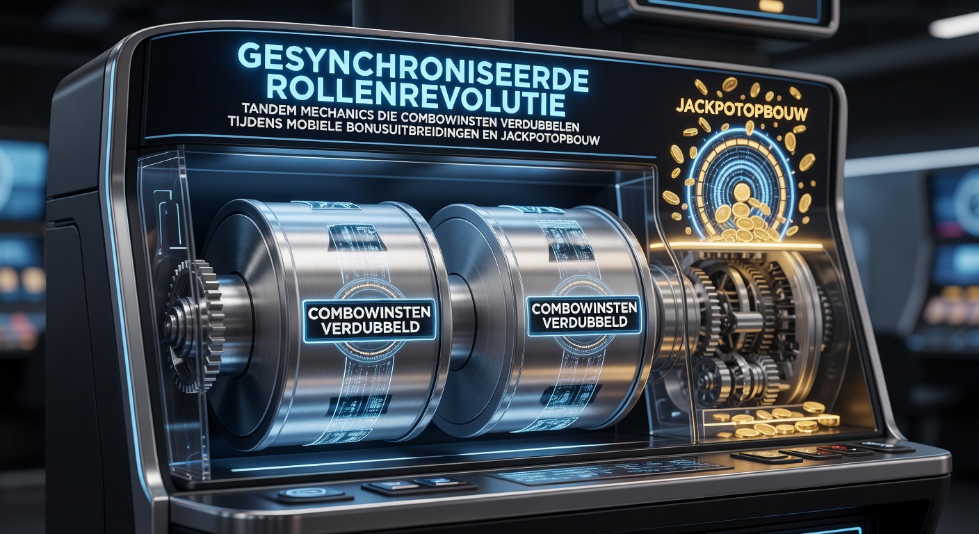 Gesynchroniseerde rollen in een moderne mobiele gokkast tonen tandem mechanics die winsten verdubbelen tijdens bonusuitbreidingen