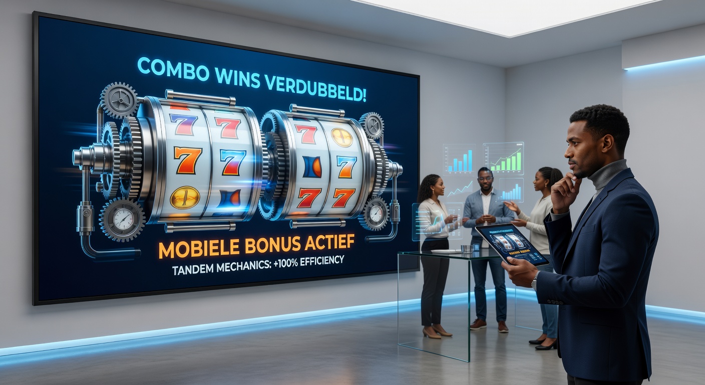 Tandem mechanics in actie tijdens een mobiele jackpotopbouw, met gesynchroniseerde rollen die bonusuitbreidingen verdubbelen