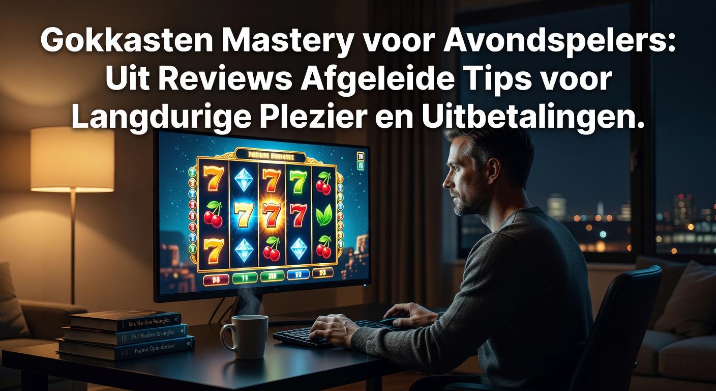 Avondspeler geniet van gokkast met strategische tips zichtbaar op scherm voor langdurig plezier en betere uitbetalingen