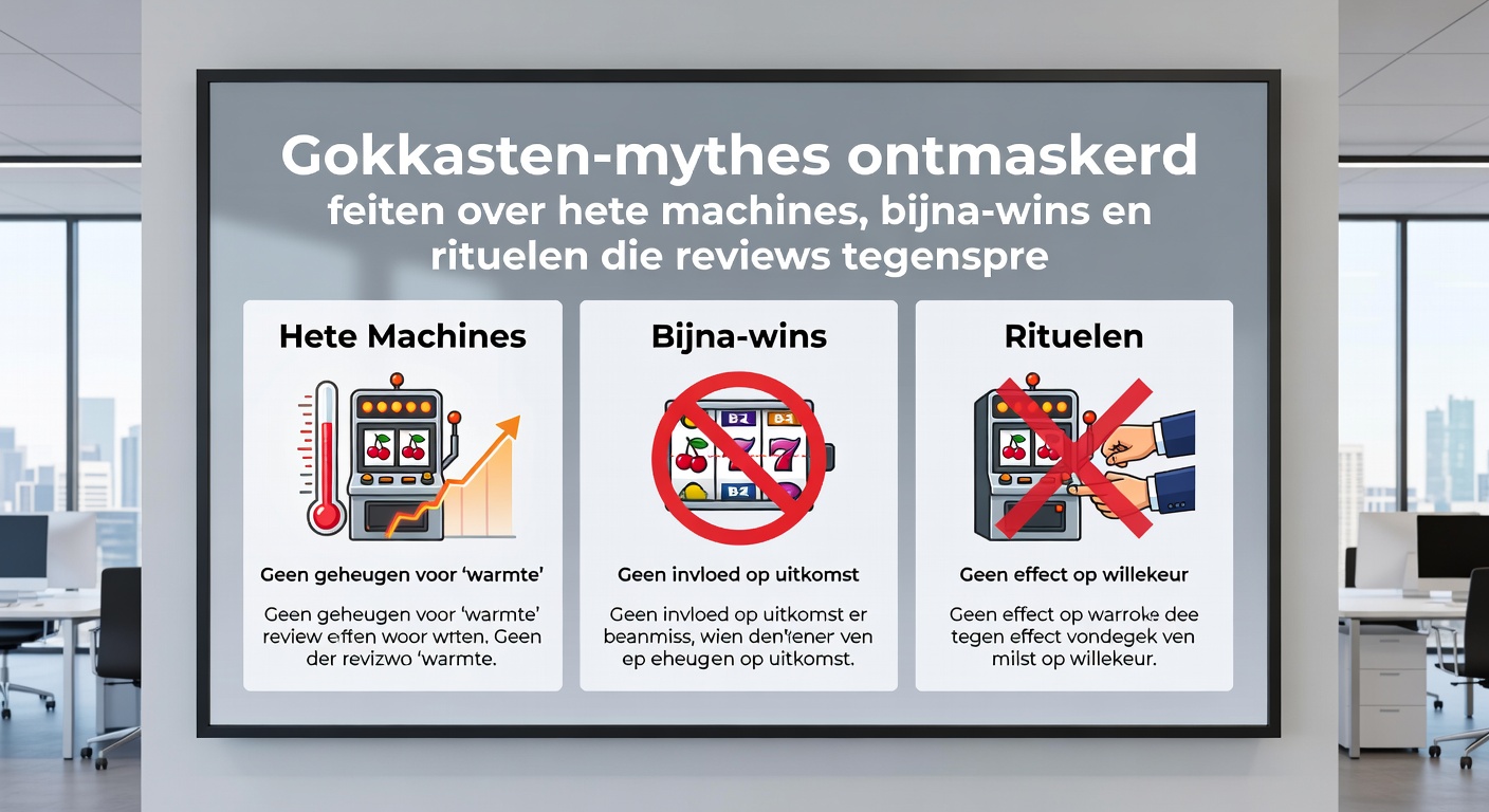 Close-up van gokkastrollen die net naast de jackpotlijn stoppen, met een bijna-winst die de spanning opbouwt