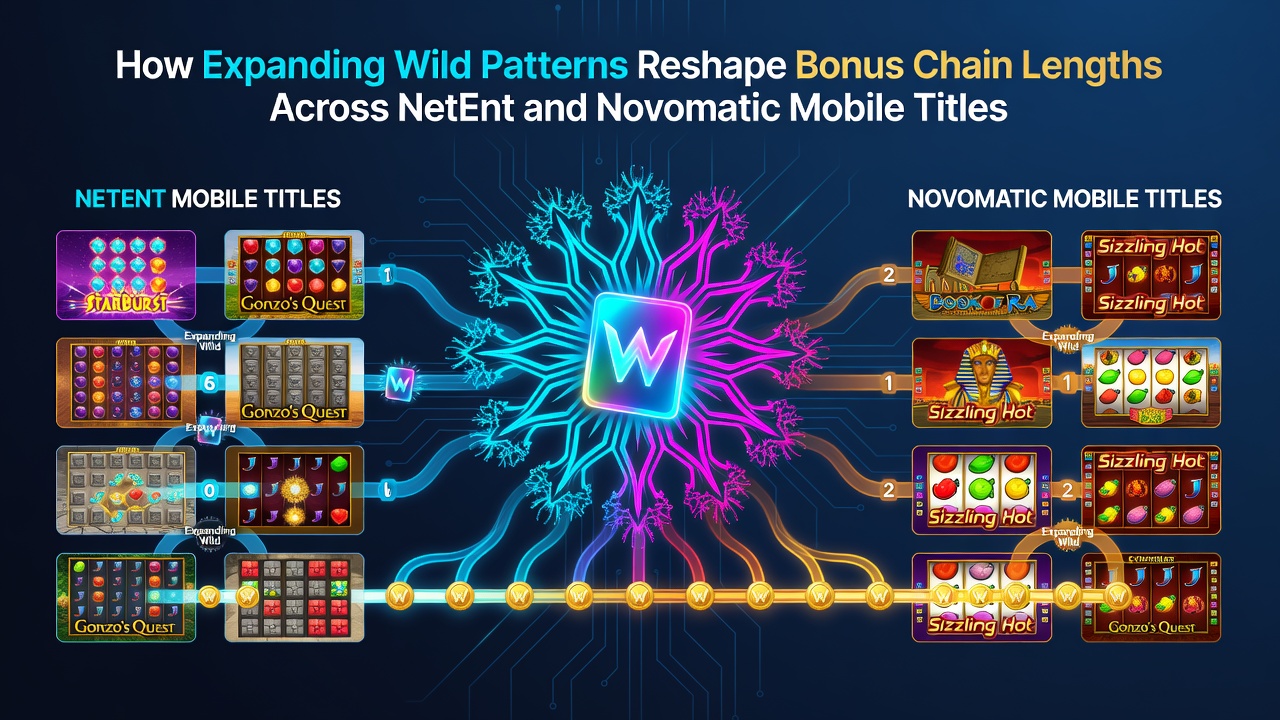 Vergelijking van bonusketen lengtes met expanding wilds in Starburst en Book of Ra