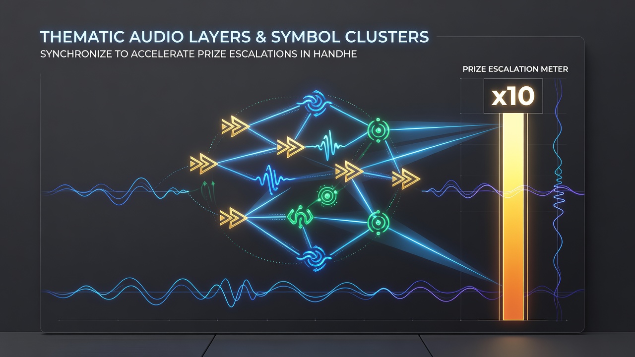 Synchronisatie van audio lagen met symboolclusters tijdens mobiele spins