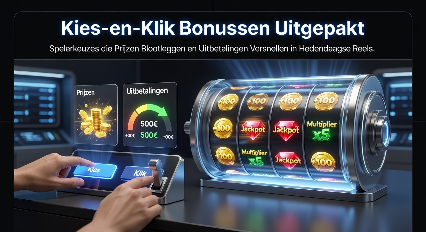 Speler klikt op bonussymbolen in een moderne gokkast reel, onthullend prijzen en multipliers