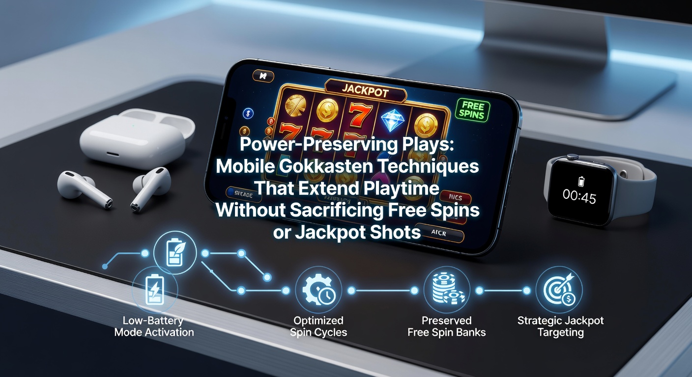 Mobiele gokkast-interface met lage inzetten en uitgebreide sessie op een smartphone-scherm, illustrerend krachtbesparende speelmethoden