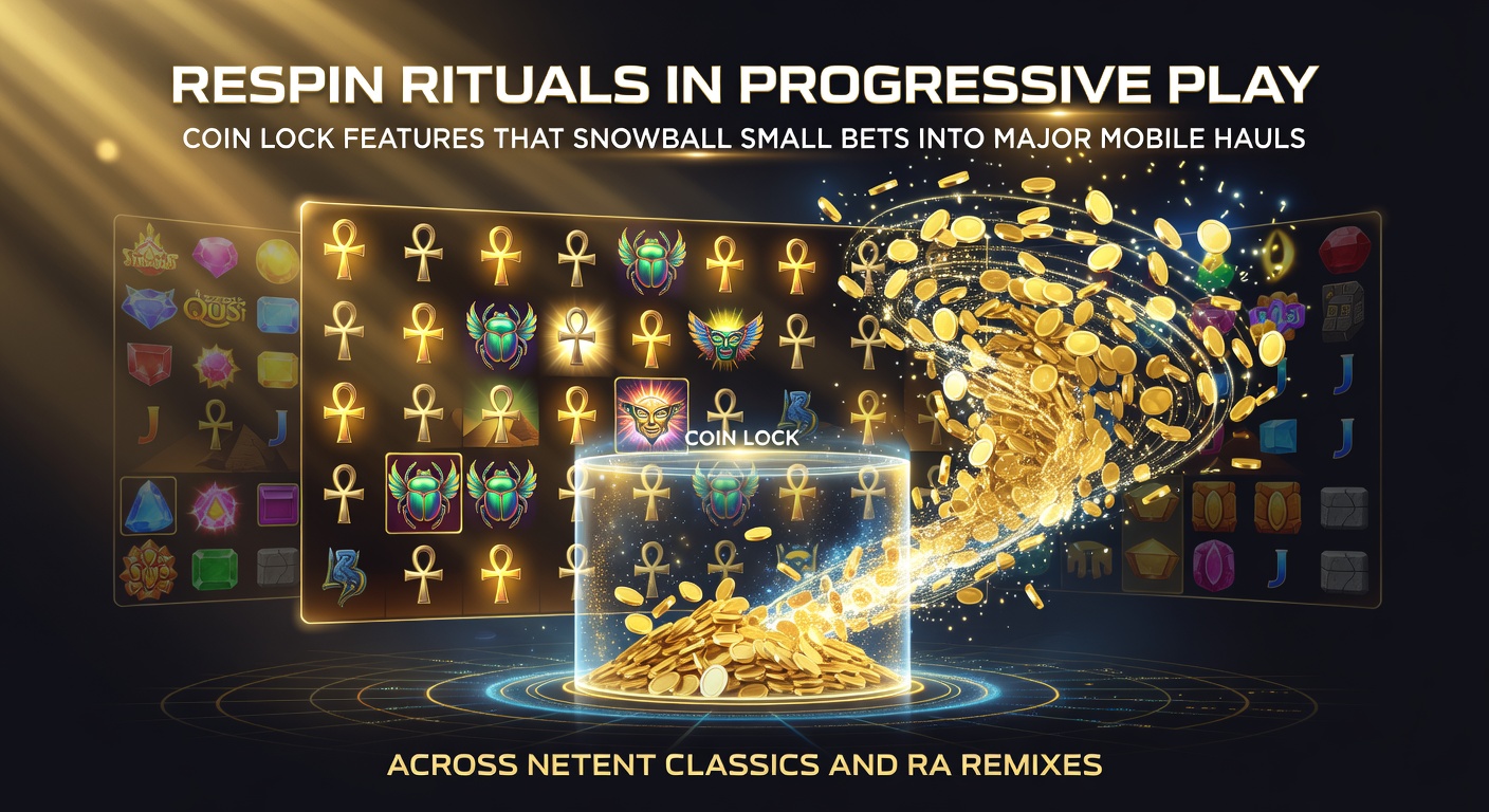 Dynamische respin met coin lock in een progressieve NetEnt slot op mobiel, waar symbolen vastklikken en winsten accumuleren