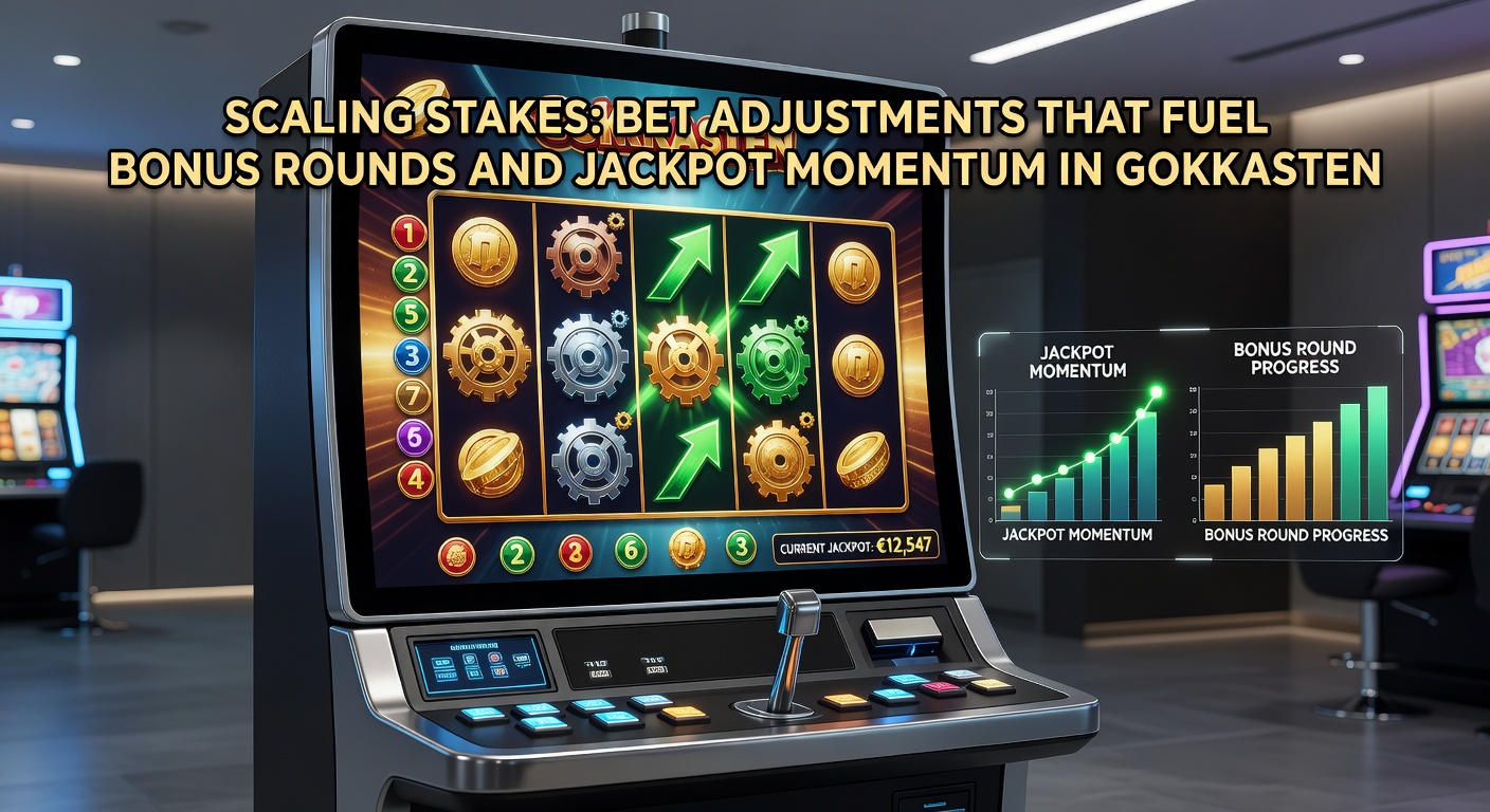 Spelerinterface met inzet-slider die bonusniveaus illustreert, inclusief jackpotmeter die oploopt bij hogere bets