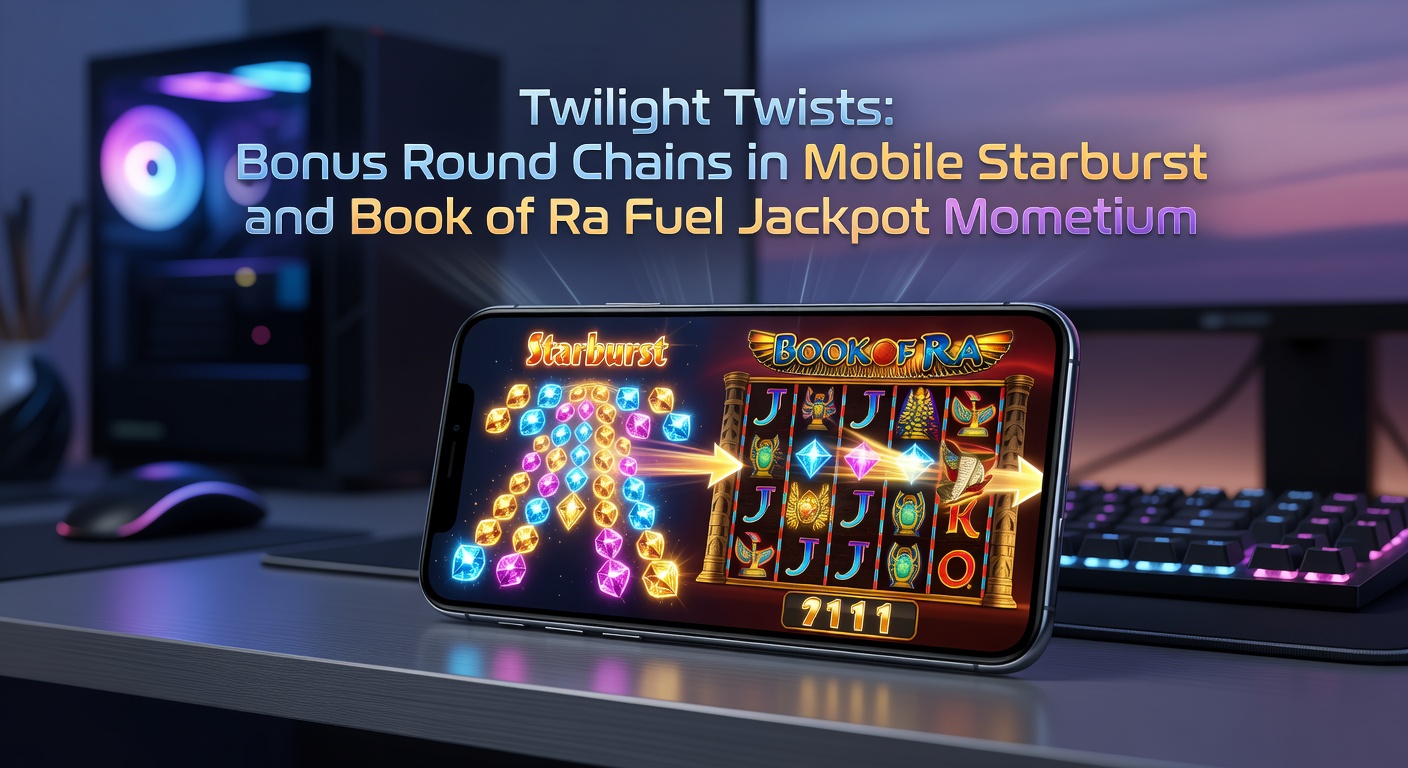 Mobiele Starburst en Book of Ra slots tonen bonusronde-ketens die jackpotopbouw versnellen tijdens avonduren